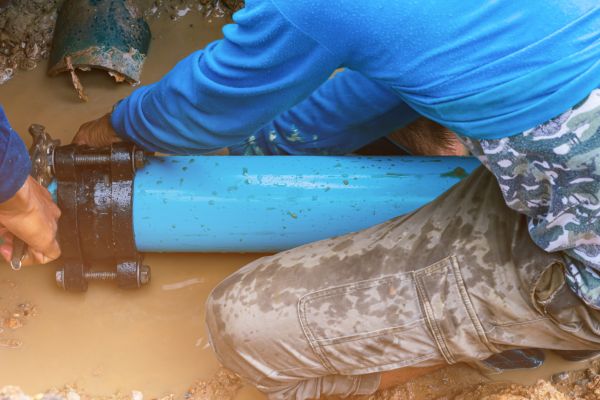 Underground Water Line Repair in Hudson